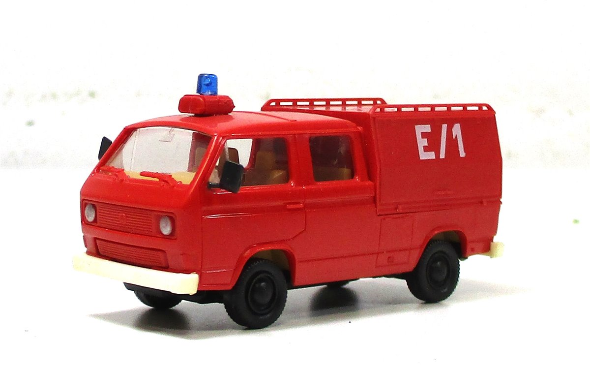 Modellauto H0 LKW Roco VW Transporter Pritsche Doka Feuerwehr A091 026 24