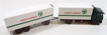 Wiking H0 1/87 MB Kühkoffer-Hängerzug Westfleisch