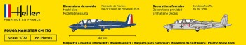 Heller 1:72 56220 STARTER KIT Fouga Magister CM 170