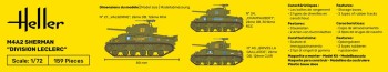 Heller 1:72 79894 M4A2 Sherman Division Leclerc (deco.FR