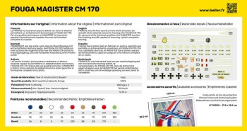 Heller 1:72 56220 STARTER KIT Fouga Magister CM 170