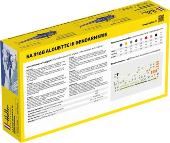 Heller 1:72 56286 STARTER KIT SA 316 Alouette III Gendarmerie