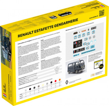 Heller 1:24 56742 STARTER KIT RENAULT Estafette Gendarmerie New Mould