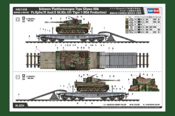 Hobby Boss 1:72 82934 Schwere Plattformwagen Type SSyms 80&Pz.Kpfw.VI Ausf.E Sd.Kfz181 TigerI(Mid Prod