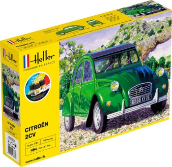 Heller 1:24 56765 STARTER KIT Citroen 2 CV