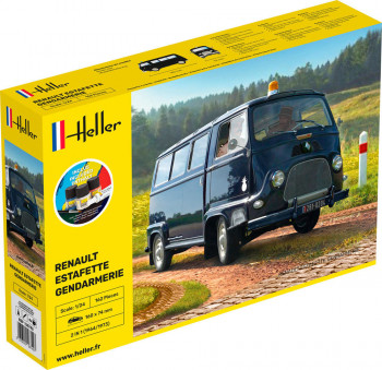 Heller 1:24 56742 STARTER KIT RENAULT Estafette Gendarmerie New Mould