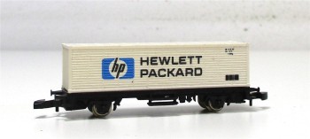 Märklin Z mini-club 8618 Containertragwagen Hewlett Packard DB ohne OVP (6861g)