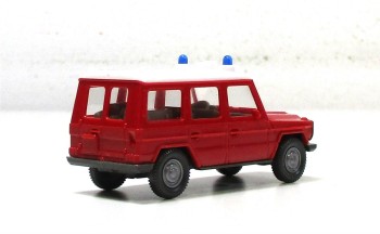 Modellauto H0 (2) PKW Wiking Mercedes G Feuerwehr