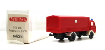 Modellauto H0 LKW Wiking MB 1617 Pritsche/Plane Feuerwehr OVP