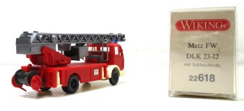 Modellauto H0 LKW Wiking Mercedes Metz DLK 23-12 Feuerwehr OVP