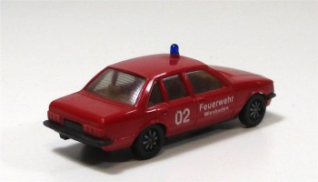 Automodell H0 (2) Herpa Opel Rekord Berlina Feuerwehr 