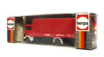 Modellauto H0 1/87 Herpa 814302 [1] LKW MB 809 Pritsche/Plane Feuerwehr