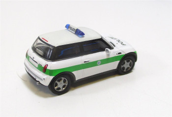 Schuco H0 1/87 Mini Cooper Polizei weiß/grün o. OVP (119/1)