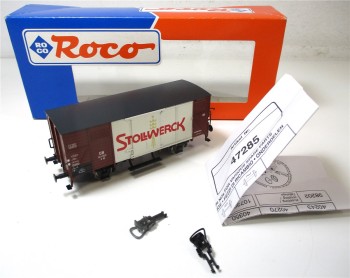 Roco 47285 gedeckter Güterwagen G10 123 652 "Stollwerck" DB OVP (1349h)