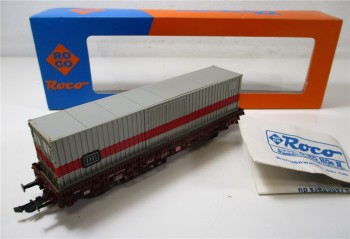 Roco H0 4399A Rungenwagen/Containerwagen DB KKK OVP (1989h)