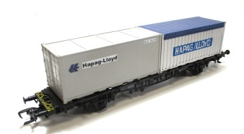 Roco H0 76787 Containertragwagen 2-achsig Lgjs Hapag DB KKK ohne OVP (3205h)