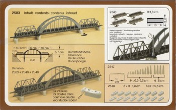 Spur N Faller 2583 Bausatz Bogenbrücke mit 2 Kastenbrücken  - OVP  (4972H)