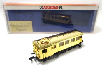 Arnold N 2711 Dampftriebwagen Kittel vergoldet Dummy OVP (5536h)