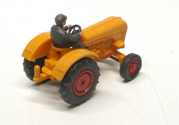 Wiking H0 1/87 Traktor mit Fahrer orange Modell o. OVP 