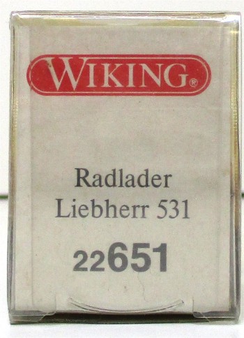 Wiking 1/87 22651 Liebherr 531 Radlader gelb - OVP (Spur H0)(83-27)