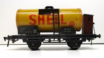 Spur 0 Fleischmann 485 Tankwagen Shell Bremserhaus gelb / rot o.OVP (4202h)