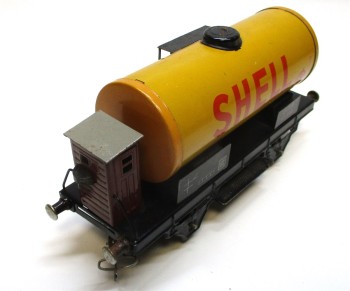 Spur 0 Fleischmann 485 Tankwagen Shell Bremserhaus gelb / rot o.OVP (4202h)