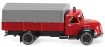 Wiking H0 1/87 086143 LKW Magirus Sirius Feuerwehr Pritschen / Plane   - NEU OVP 