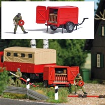 Busch H0 7961 Action Set: Schlauchtransportanhänger STA - NEU