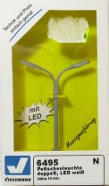 Viessmann 6495 N Peitschenleuchte doppelt LED weiß OVP - NEU