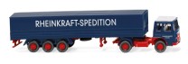 Wiking H0 1/87 051701 LKW MAN Pritschensattelzug mit Plane "Rheinkraft Spedition" - NEU OVP 