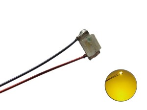 LED SMD 0603 mit Kupferlackdraht gelb