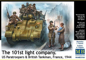 Master Box Ltd. 1:35 MB35164 101th light company.US paratroopers and British tankmen