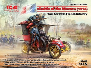 ICM 1:35 35660 Battle of the Marne(1914),Taxi car wit French Infantry