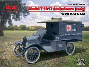 ICM 1:35 35665 Model T 1917 Ambulance(early)WWI AAFScar