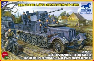 Bronco Models 1:35 CB35043 Sd.kfz 6/2 5t 3.7cm Flak36 half-trackBN9 Early/Late Prod.