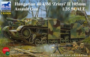 Bronco Models 1:35 CB35036 Hungarian 40/43M Zrinyi II 105mm Assault Gun