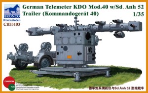 Bronco Models 1:35 CB35103 German Telemeter KDO Mod.40 w/Sd.Anh 52 Trailer (Kommando-Gerät 40)