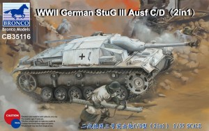 Bronco Models 1:35 CB35116 WWII German StuG III Ausf C/D with 75mm StuK 37/L24&75mm StuK40/L48(2in1)