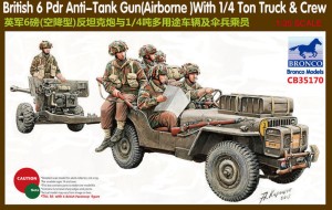 Bronco Models 1:35 CB35170 6 Pdr Anti-Tank Gun(Airborne)With 1/4Ton