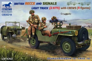 Bronco Models 1:35 CB35218 BRITISH RECCE AND SIGNALS LIGHT TRUCK (2 KITS ) with CREWS