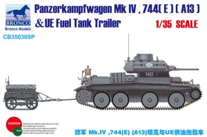 Bronco Models 1:35 CB35030SP Panzerkampfwagen Mk.IV,744(E)(A13)& UE Trailer