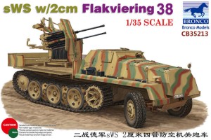 Bronco Models 1:35 CB35213 sWS w/2cm Flakviering 38