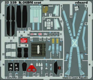 Eduard Accessories 1:32 MiG-29 Fulcrum K-36DM seat für Trumpeter Bausatz