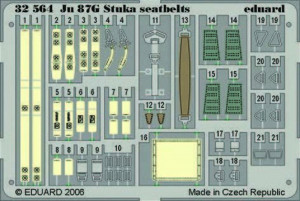 Eduard Accessories 1:32 Ju 87G Stuka  seatbelts für Hasegawa Bausatz
