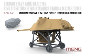 MENG-Model 1:35 SPS-061 German Heavy Tank Sd.Kfz.182 King Tiger Turret Maintenance Stand&Muzzle Cover(Resin