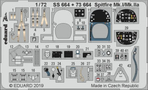Eduard Accessories 1:72 SS664 Spitfire Nk.I/Mk.IIa for Airfix