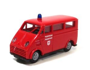 Automodell H0 Praline (1) DKW Bus Frankfurt Feuerwehr 