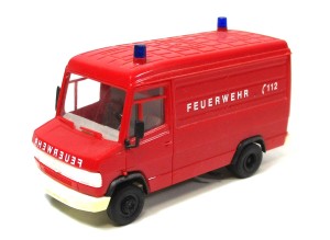 Automodell H0 Herpa MB 609D Kasten Feuerwehr