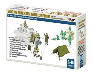 Mirage Hobby 1:48 480006 WW2 US TANK CREW WITH EQUIPMENT for M8 SCOTT & other US MOTORISED HOWITZERS