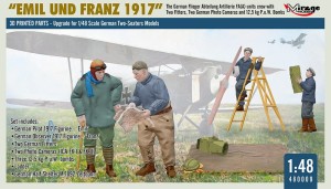 Mirage Hobby 1:48 480009 WWI German FA(A) Units Crew 'Emil und Franz 1917' w/Equipment